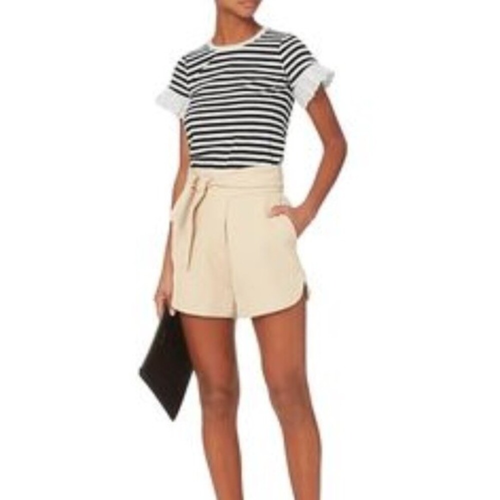 SONIA BY SONIA RYKIEL Striped Short Sleeve Top S